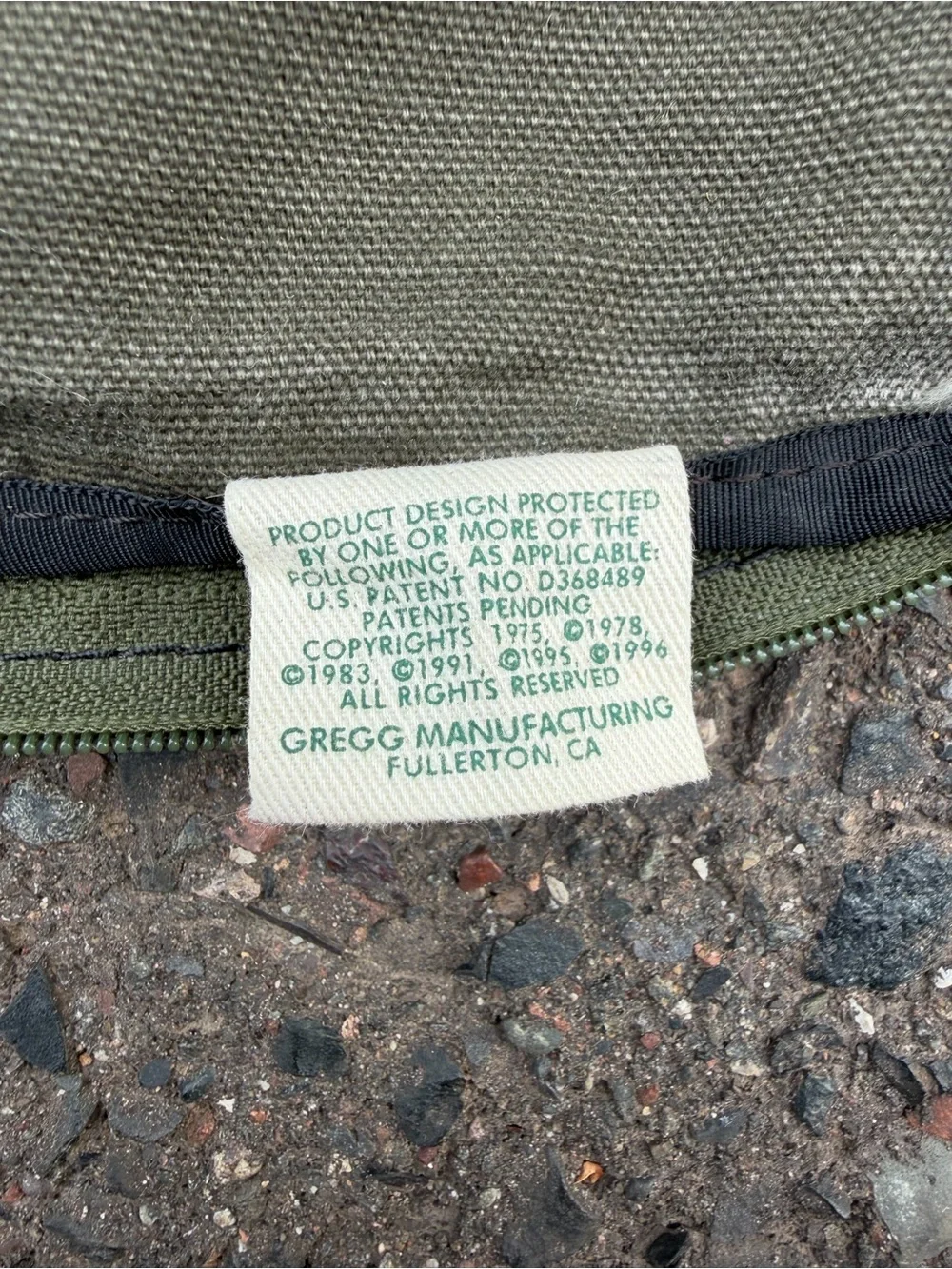 Gregg Canvas Book Bag with Brown Trim - bookmark